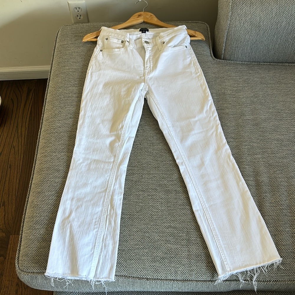 Mid rise flare crop jcrew jeans
